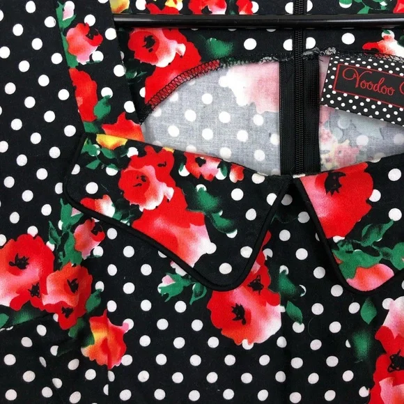 Voodoo Vixen 1950s Style Dress Sz M - Picture 5 of 12